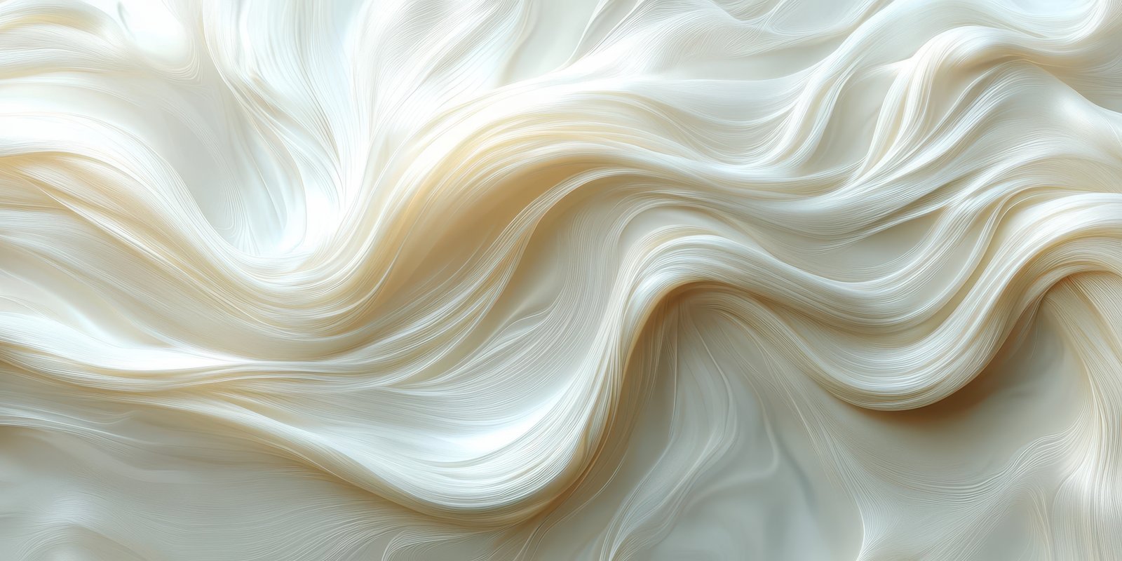 Elegant white fabric drapes flowing smoothly in soft waves with a gentle sheen